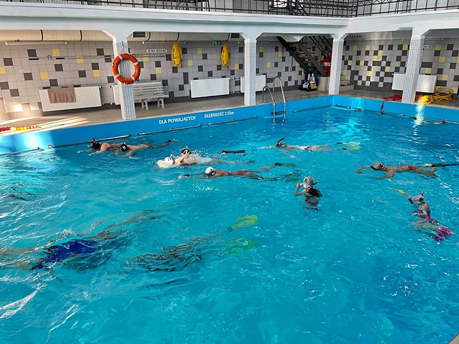 Hokej pod wodą Walenie Siemianowice Śląskie Trening 7 I 2023